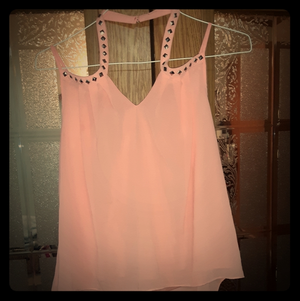 Women's blouse, Large, coral/orange sherbert color